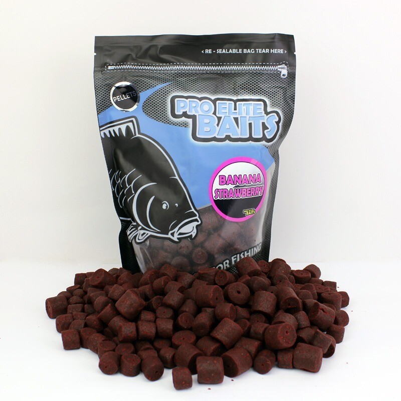 BANANA &amp; STRAWBERRY ATRACTOR PELLETS 14/20MM.