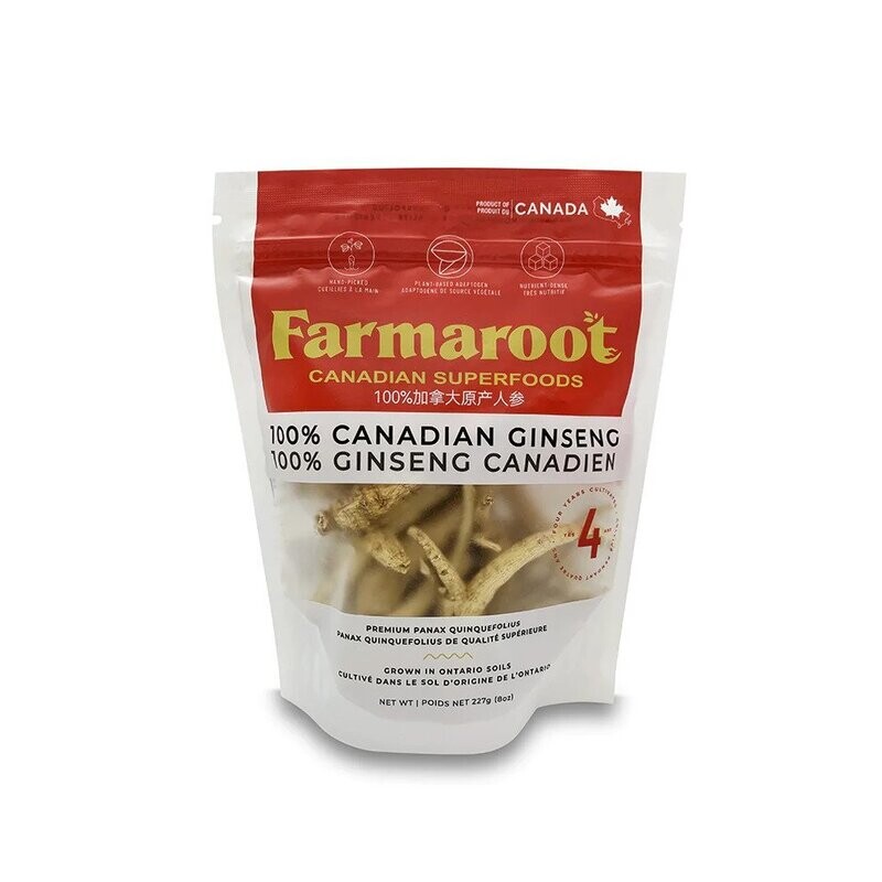 4-year 100% AAA Canadian Dried Ginseng Roots (1/ 2 lb bag)