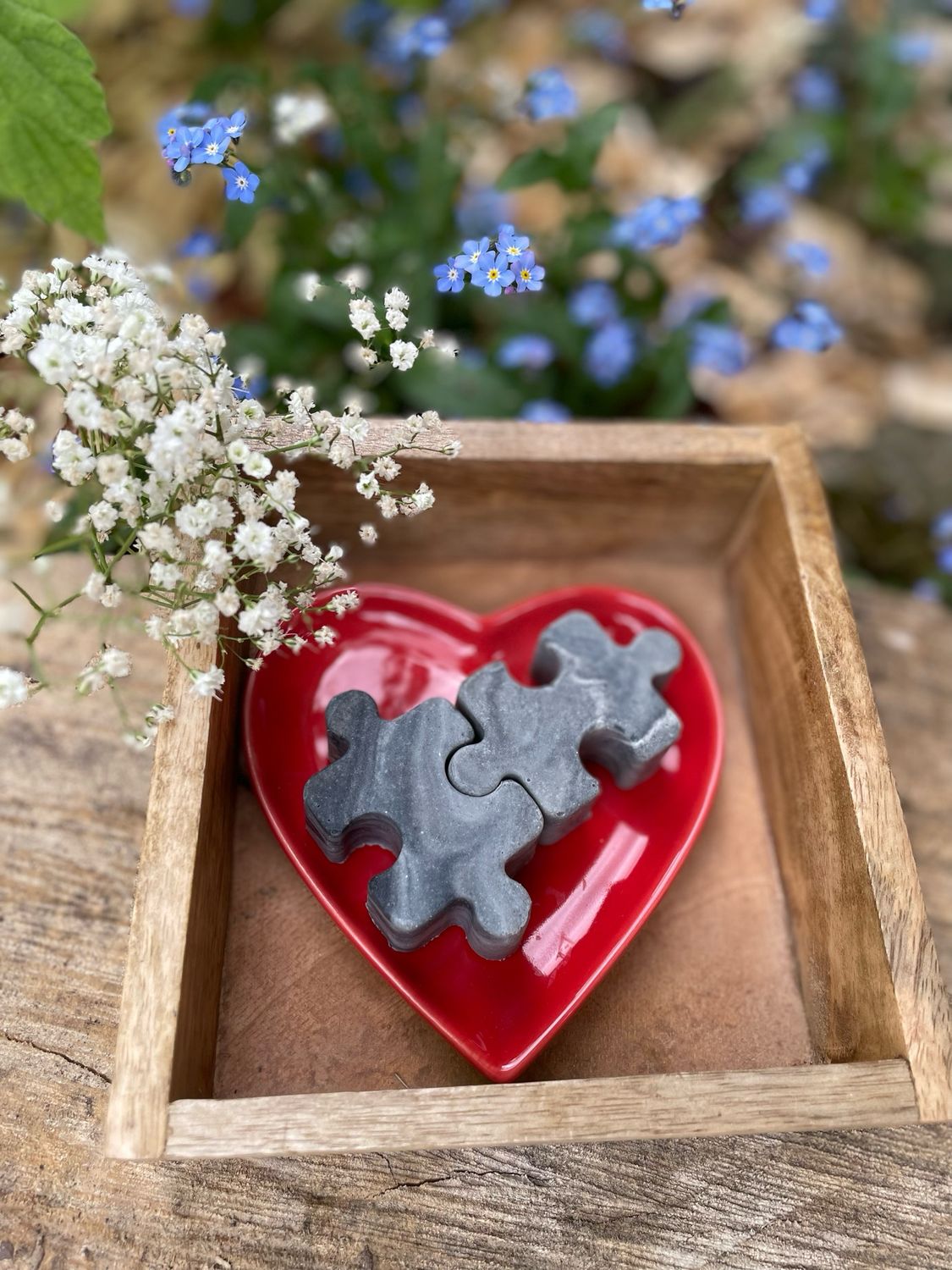PUZZLE Luxusseife mit Seide (Shades of grey)