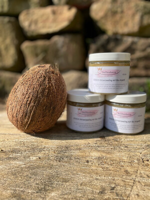 Kokos Bodyscrub Körperpeeling mit Bio Arganöl Kokos Bodyscrub Körperpeeling mit Bio Arganöl