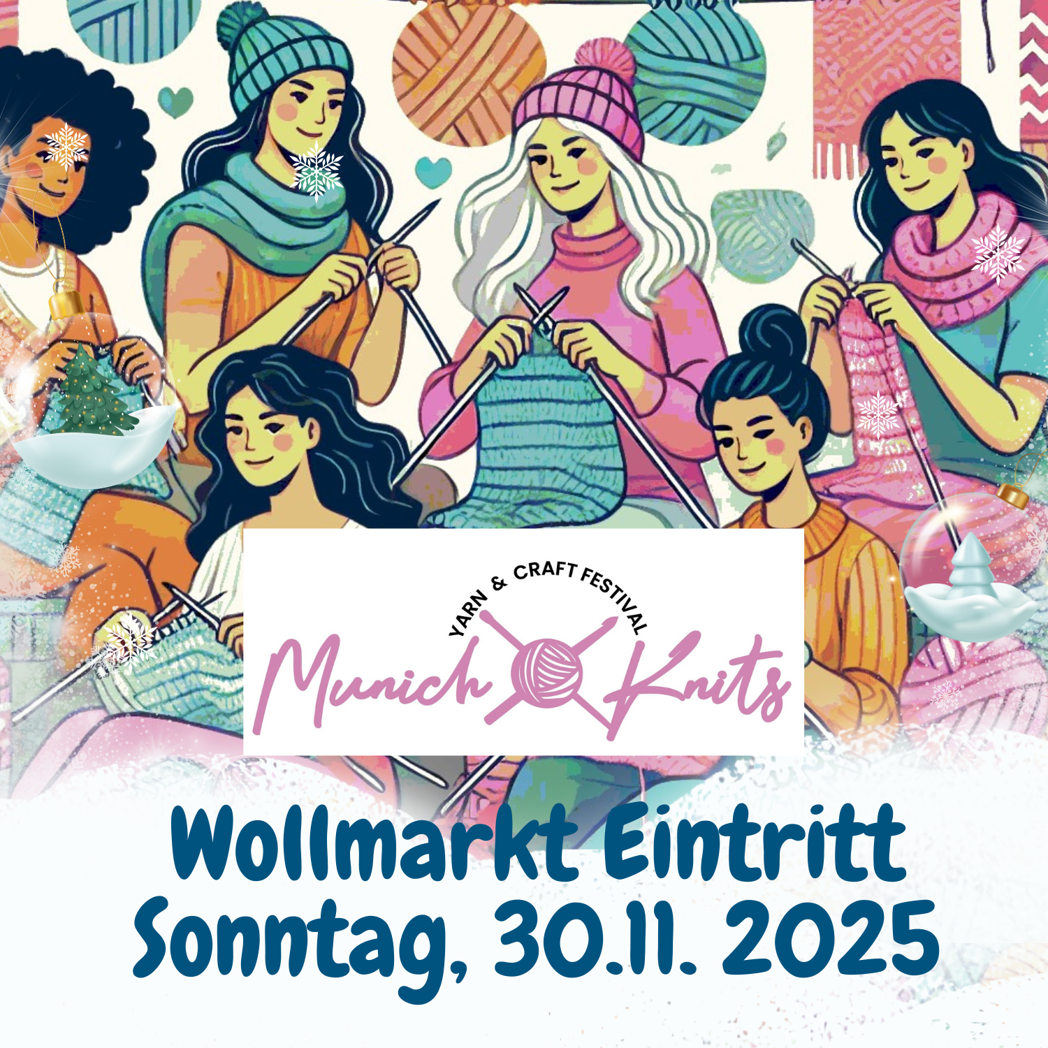 Tagesticket Wollmarkt am Sonntag, 30.11.2025 von 10:00 bis 16:00