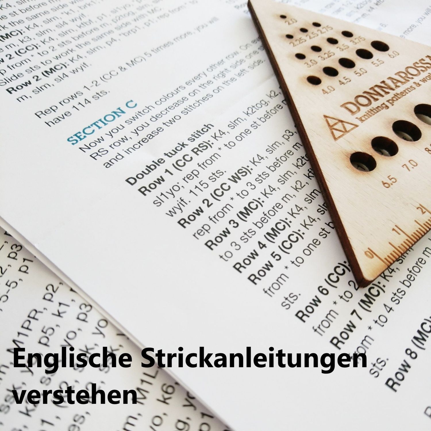 Workshop "Englische Strickanleitungen verstehen" with Donna Rossa 29.11.25 11:30 am - 2:30 pm  incl. yarn market Ticket Weekend