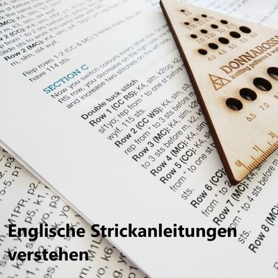 Workshop "Englische Strickanleitungen verstehen" with Donna Rossa 29.11.25 11:30 am - 2:30 pm  incl. yarn market Ticket Weekend