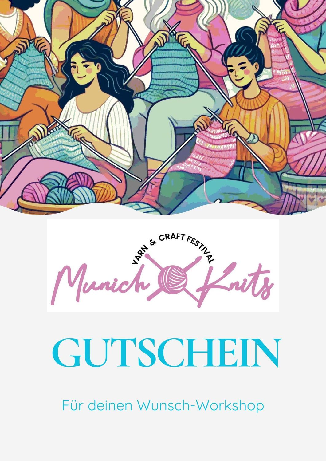 Geschenk Gutschein für einen 3stündigen Workshop inkl. Wollmarkt Eintritt Weekend