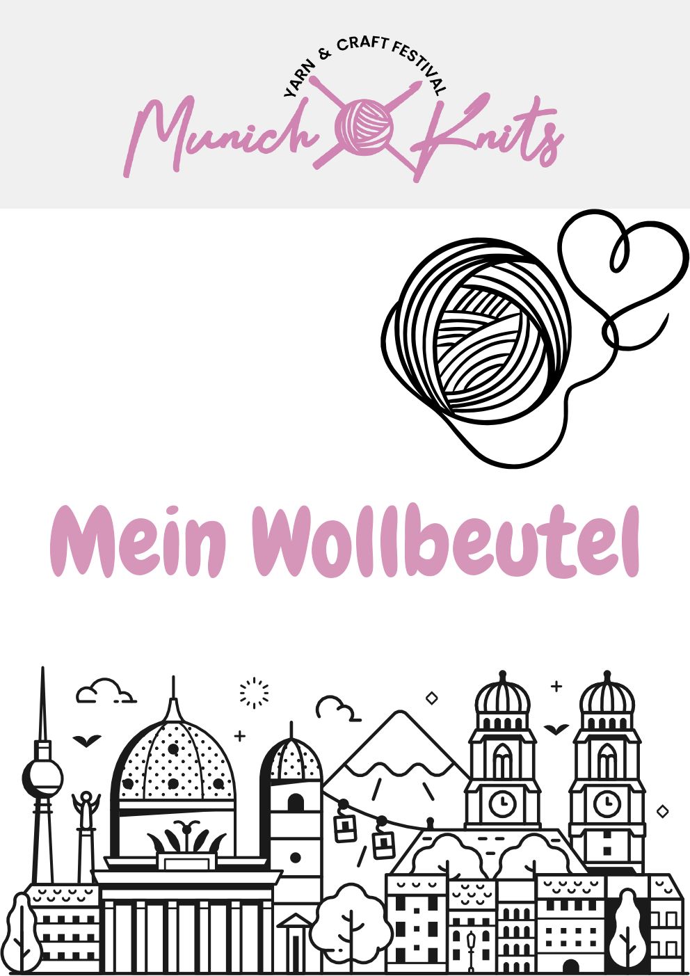 Baumwolltasche Munich Knits 24/25 Mein Wollbeutel Baumwolltasche Munich Knits 24/25 Mein Wollbeutel