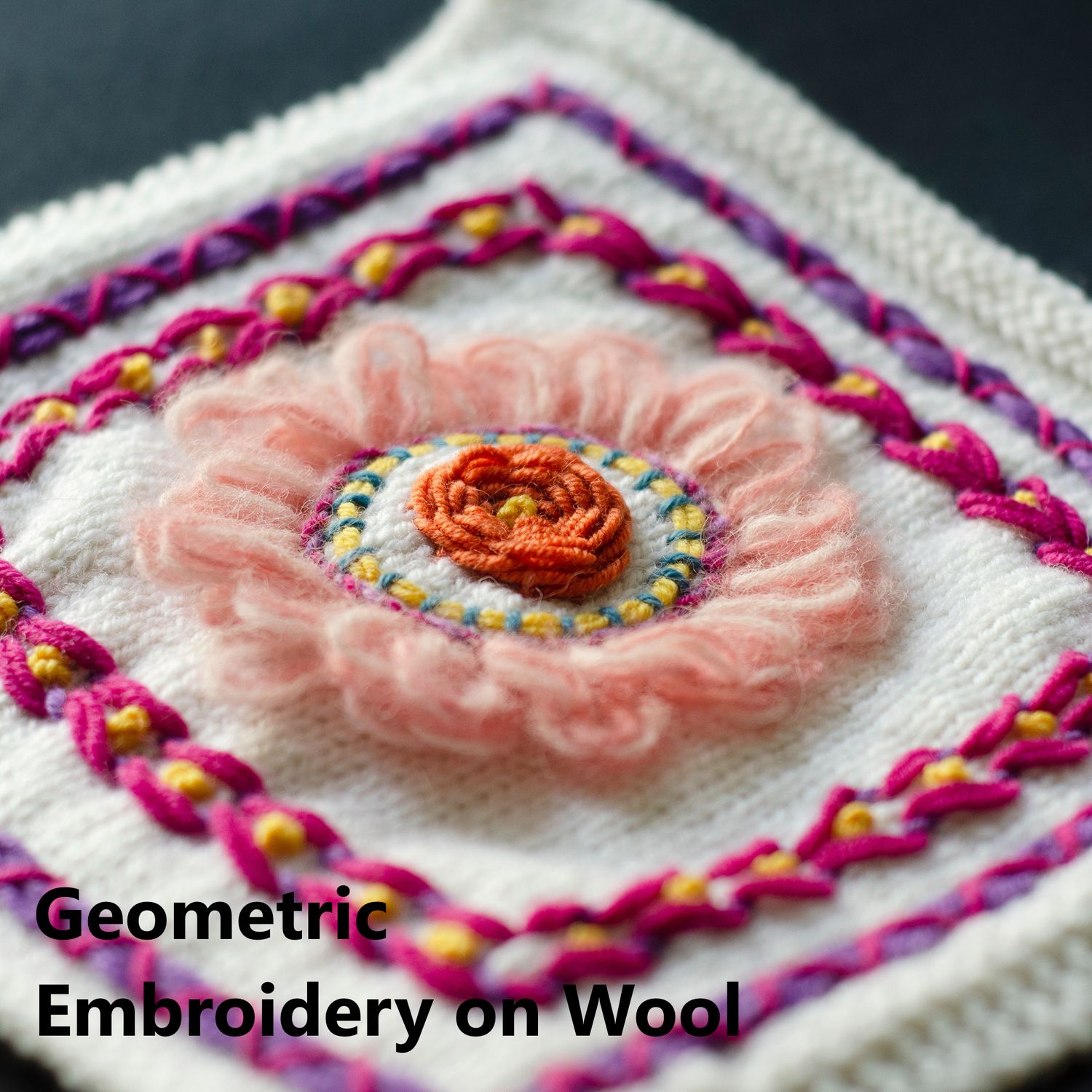 Workshop Workshop "Geometric Embroidery on Wool" mit Dario Tubiana 29.11.26 9:30 - 12:30 inkl. Wollmarkt Eintritt Weekend