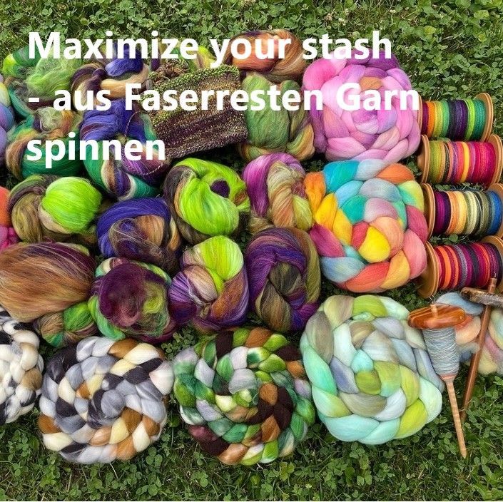 Workshop Workshop "Maximize your Stash - Aus Faserresten Garn spinnen" mit Theresia Lew am 28.11.26 14:00 - 17:00 inkl. Wollmarkt Eintritt Weekend