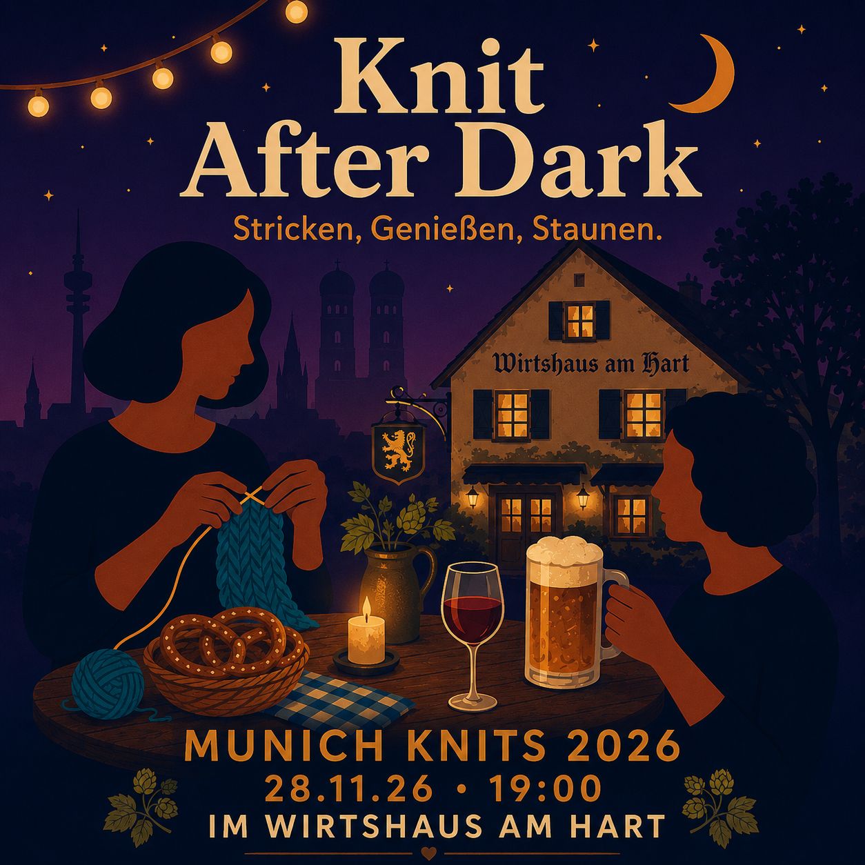 Abendveranstaltung "Knit After Dark" 28.11.26 18:30 - ca. 22:00