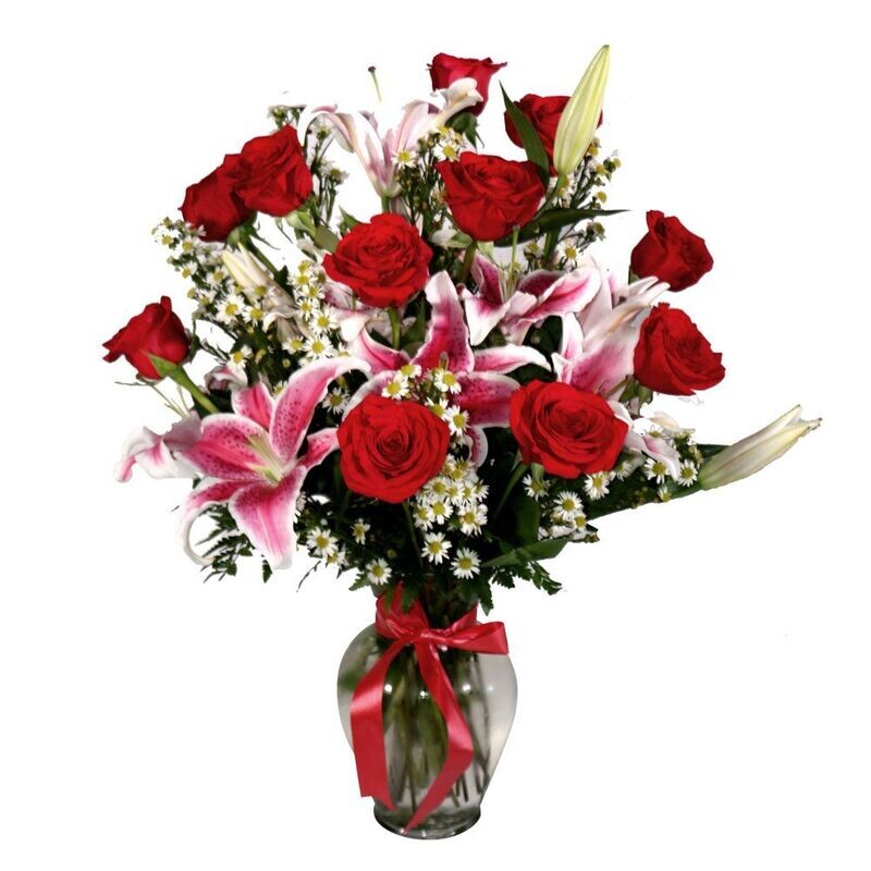 Roses & Lilies Floral Arrangement 4