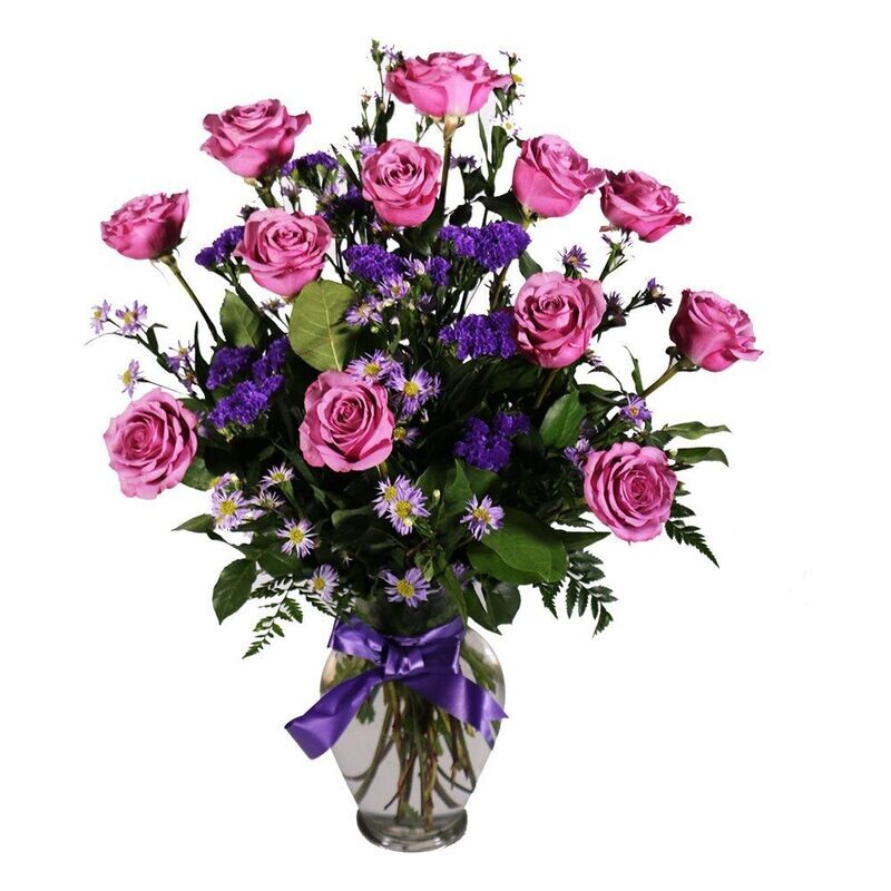 1 Dozen Lavender Roses