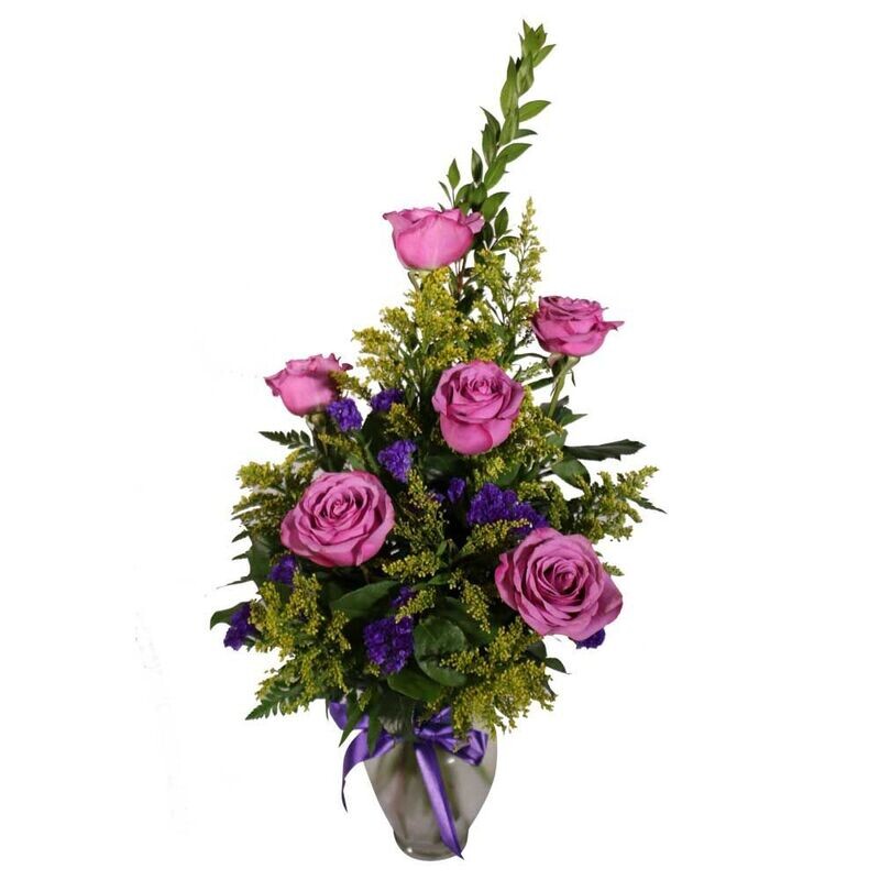 1/2 Dozen Lavender Roses