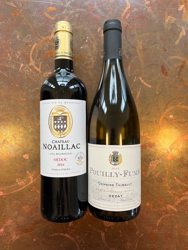 Two Bottle Gift Case - Domaine Thibault Pouilly Fume + Chateau Noaillac Bordeaux