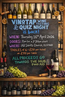 Highams Park Hub Wine Tasting & Quiz - Thursday 16th April at All Saints Church