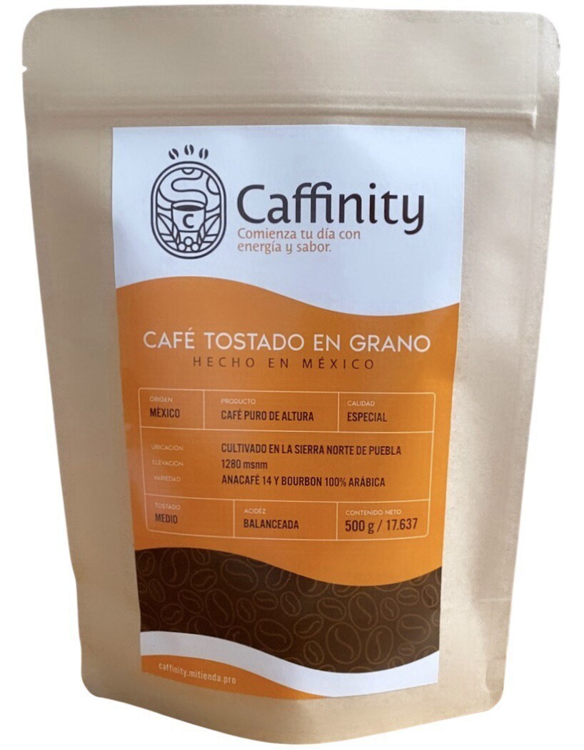 Café de Especialidad Proceso Natural, Tostado en Grano 500g