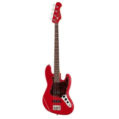 Harley Benton JB-62CC DR Classic Series 4-String Bass Guitar - Dakota Red