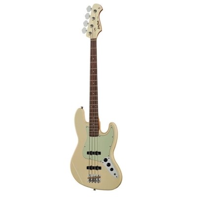 Harley Benton JB-62CC OW Classic Series 4-String Bass Guitar - Olympic White