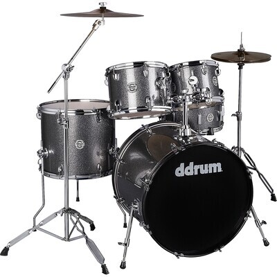 ddrum D2 5-Piece Complete Drum Set with Hardware - Dark Silver Sparkle