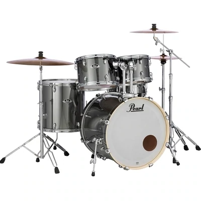 Pearl Export Standard 5-Piece Drum Set with Hardware - Smokey Chrome