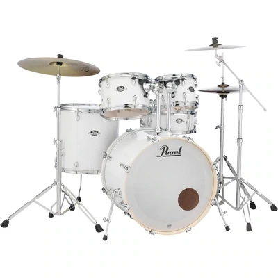 Pearl Export Standard 5-Piece Drum Set with Hardware - Pure White