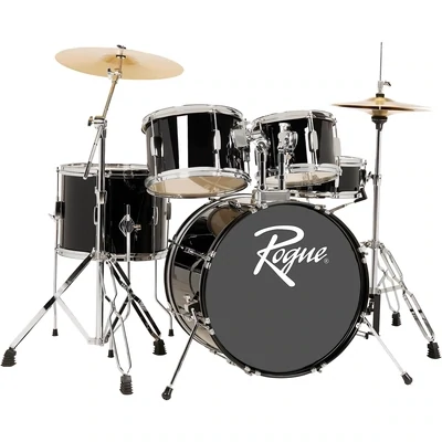 Rogue RGD0520 5-Piece Fusion Drum Set with Hardware - Black