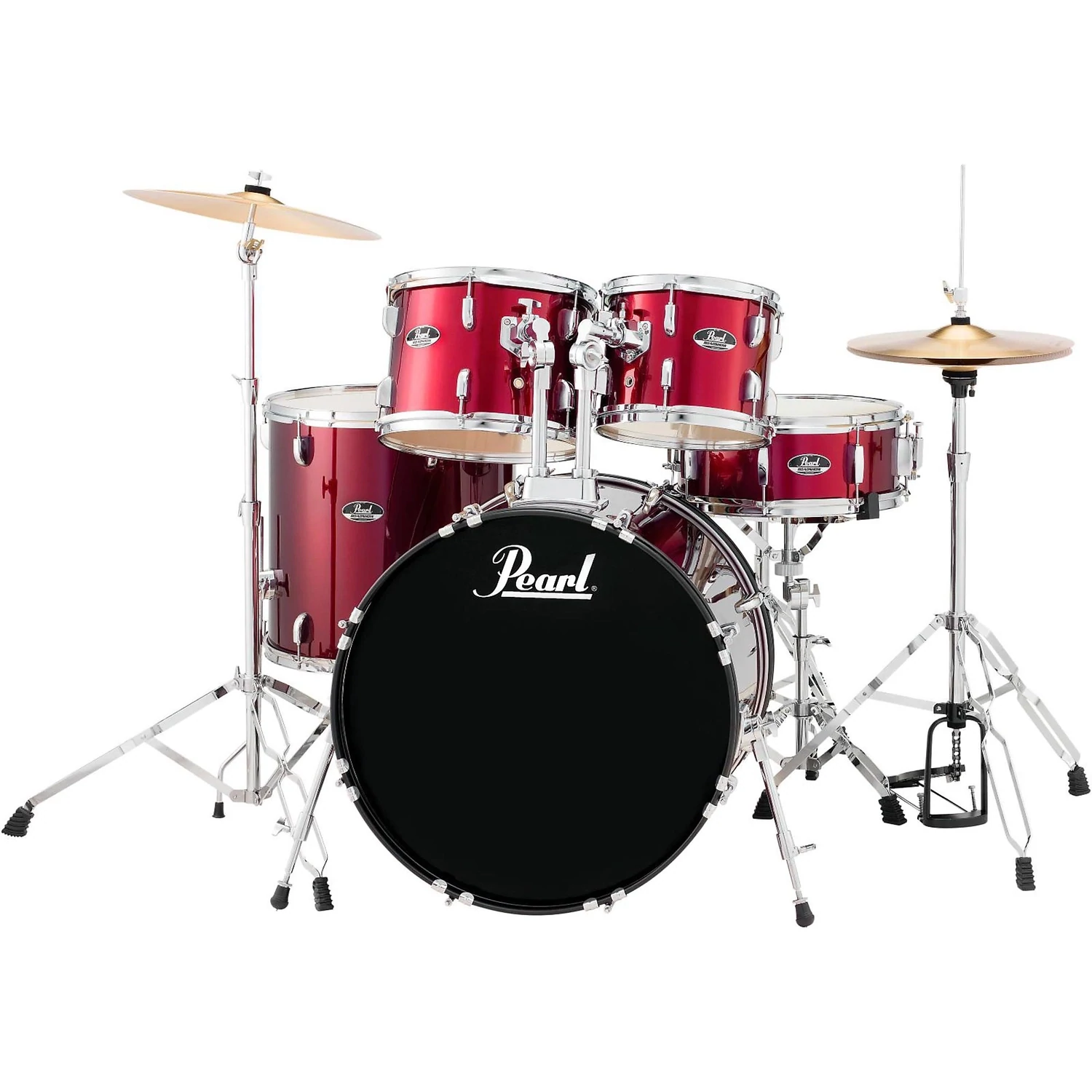 Pearl Roadshow 5-Piece New Fusion Drum Set with Hardware - Wine Red