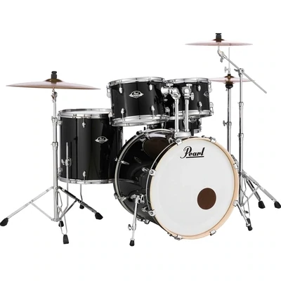 Pearl Export Standard 5-Piece Drum Set with Hardware - Jet Black