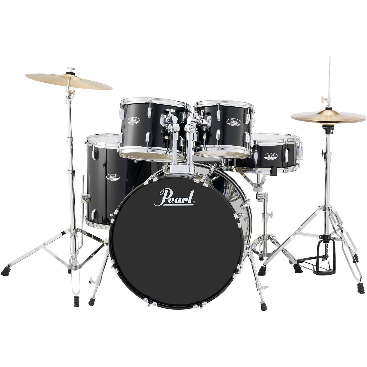 Pearl Roadshow 5-Piece New Fusion Drum Set with Hardware - Jet Black