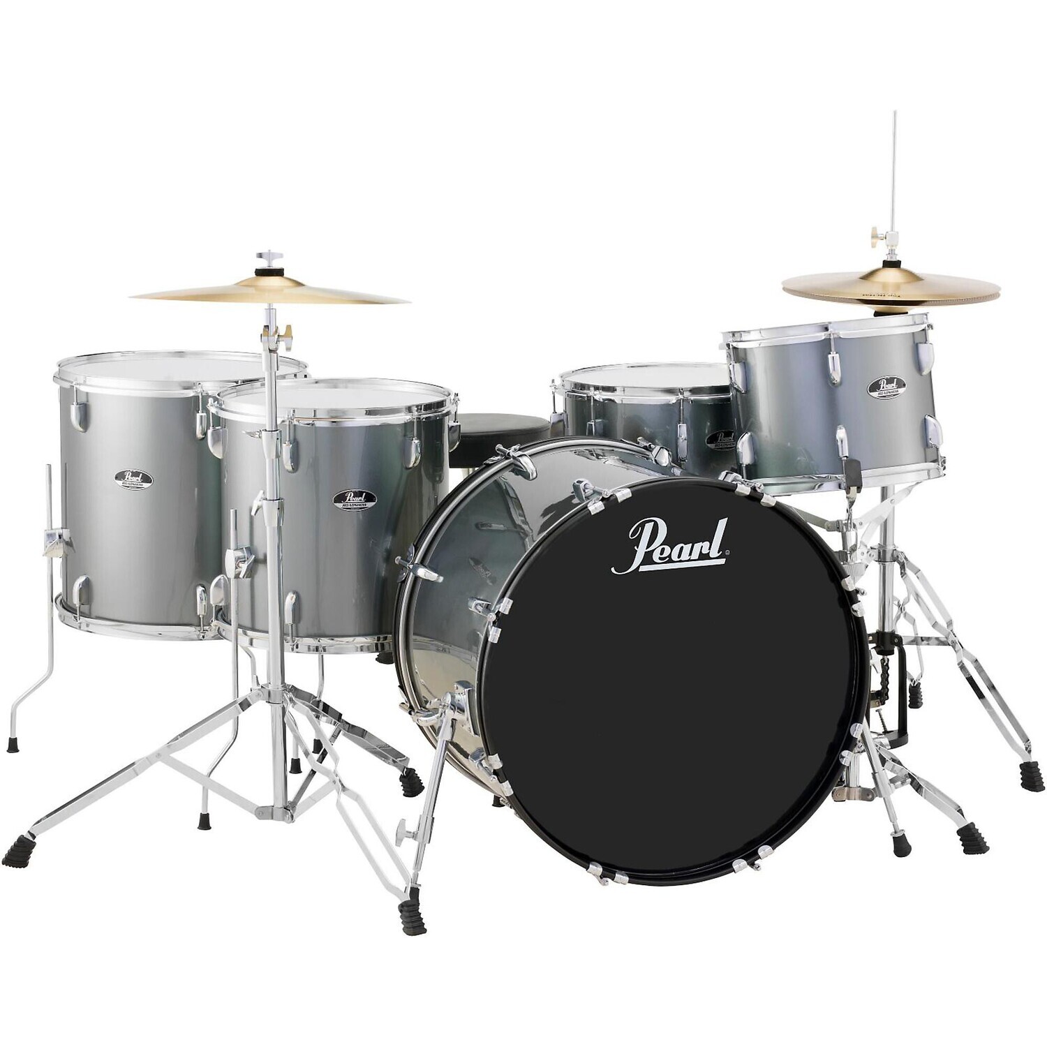 Pearl Roadshow 5-Piece Rock Drum Set with Hardware - Charcoal Metallic