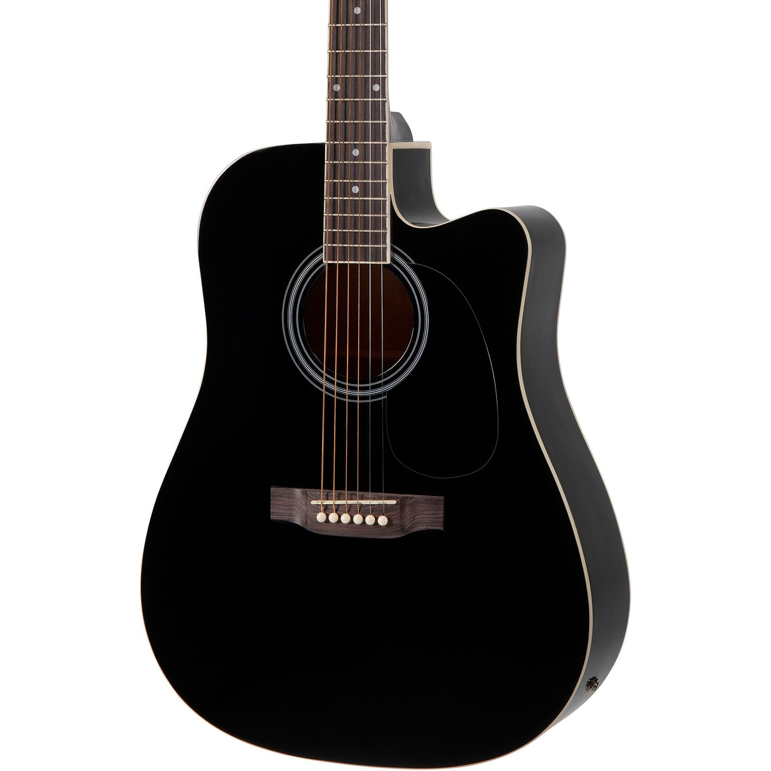 Rogue RA-110D-CE Dreadnought Cutaway Acoustic-Electric Guitar Black
