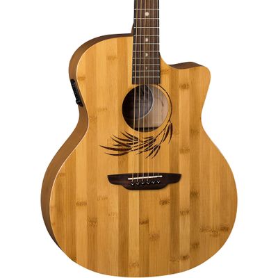 Luna Woodland Bamboo Grand Auditorium Acoustic-Electric Guitar Natural Luna Woodland Bamboo Grand Auditorium Acoustic-Electric Guitar Natural