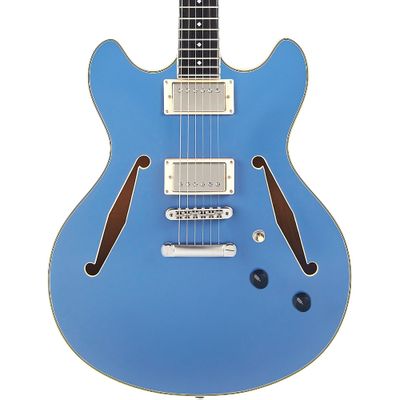 D'Angelico Excel DC Tour Semi-Hollow Electric Guitar With Supro Bolt Bucker Pickups and Stopbar Tailpiece Slate Blue D'Angelico Excel DC Tour Semi-Hollow Electric Guitar With Supro Bolt Bucker Pickups and Stopbar Tailpiece Slate Blue