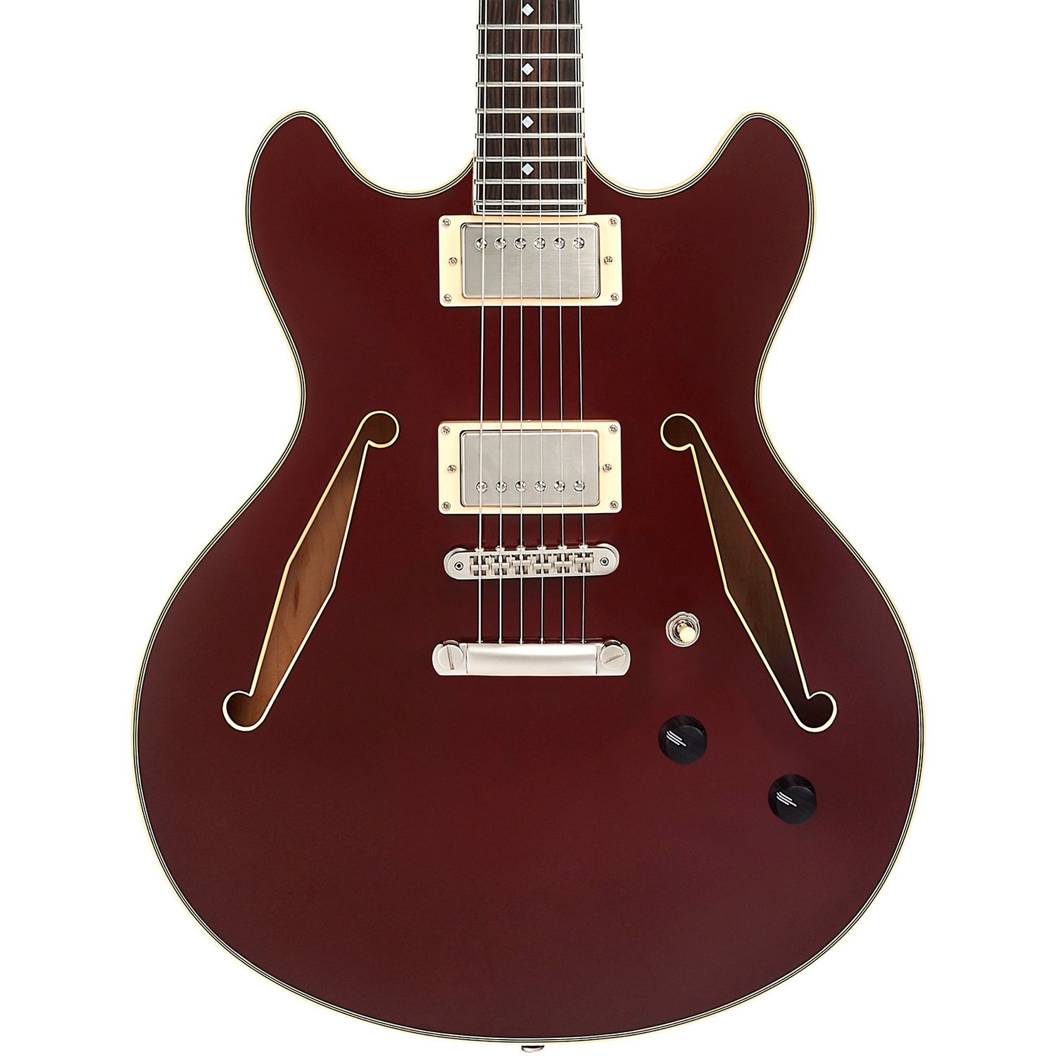 D'Angelico Excel DC Tour Semi-Hollow Electric Guitar With Supro Bolt Bucker Pickups and Stopbar Tailpiece Solid Wine D'Angelico Excel DC Tour Semi-Hollow Electric Guitar With Supro Bolt Bucker Pickups and Stopbar Tailpiece Solid Wine