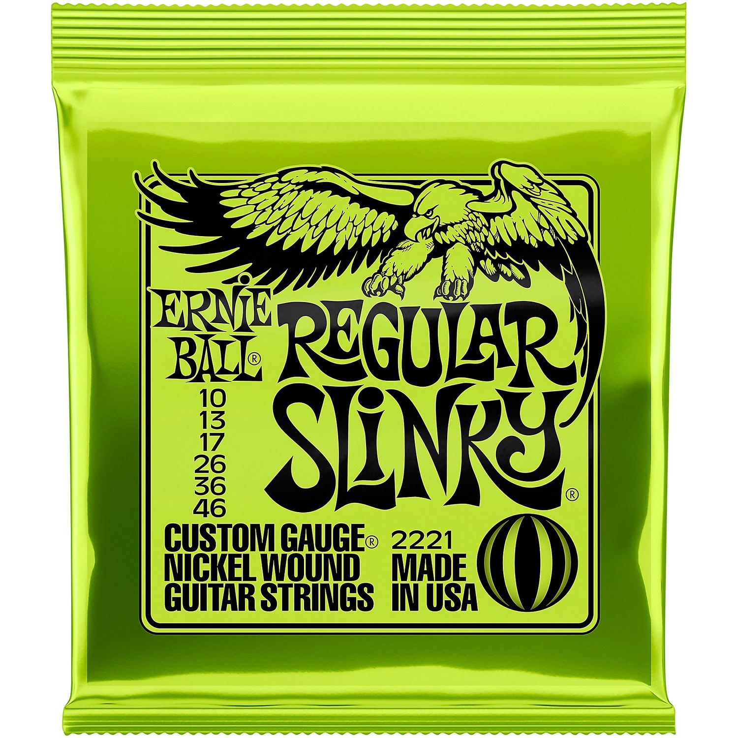 Ernie Ball Regular Slinky 2221 (10-46) Nickel Wound Electric Guitar Strings Ernie Ball Regular Slinky 2221 (10-46) Nickel Wound Electric Guitar Strings