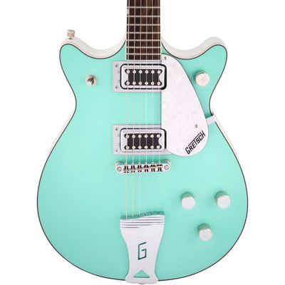 Gretsch Guitars G5237 Electromatic Double Jet FT Electric Guitar Surf Green and White