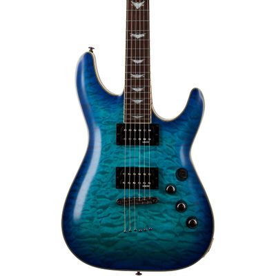 Schecter Guitar Research Omen Extreme-6 Electric Guitar Ocean Blue Burst