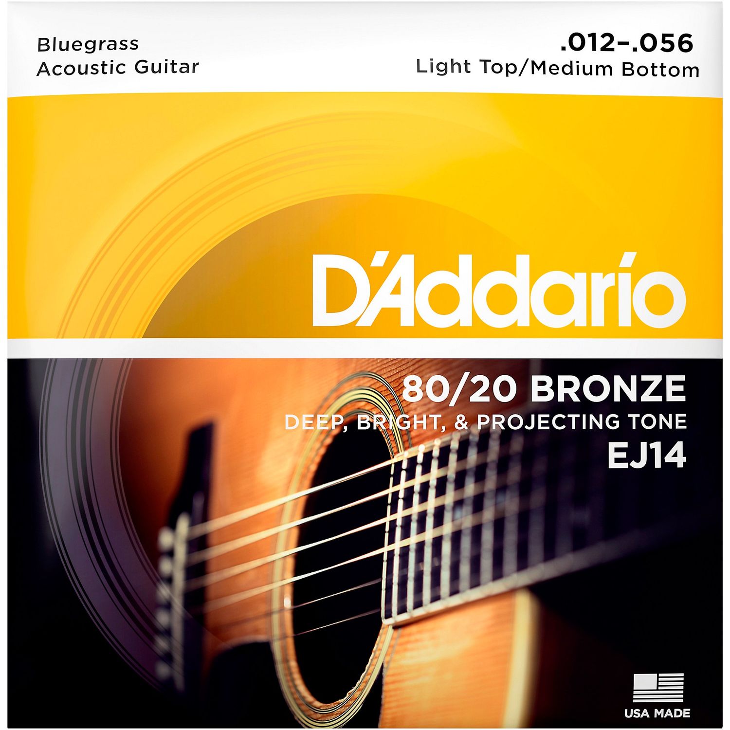 D'Addario EJ14 80/20 Bronze Bluegrass Medium Light Acoustic Guitar Strings