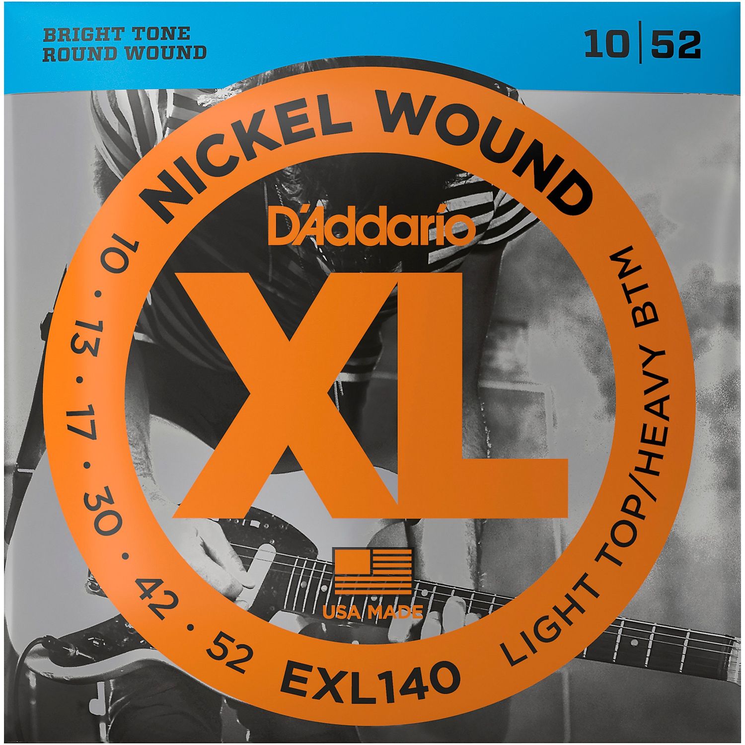 D'Addario EXL140 Nickel Light Top/Heavy Bottom Electric Guitar Strings