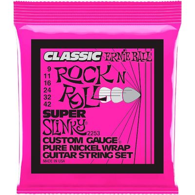 Ernie Ball 2253 Super Slinky Pure Nickel Electric Guitar Strings Ernie Ball 2253 Super Slinky Pure Nickel Electric Guitar Strings