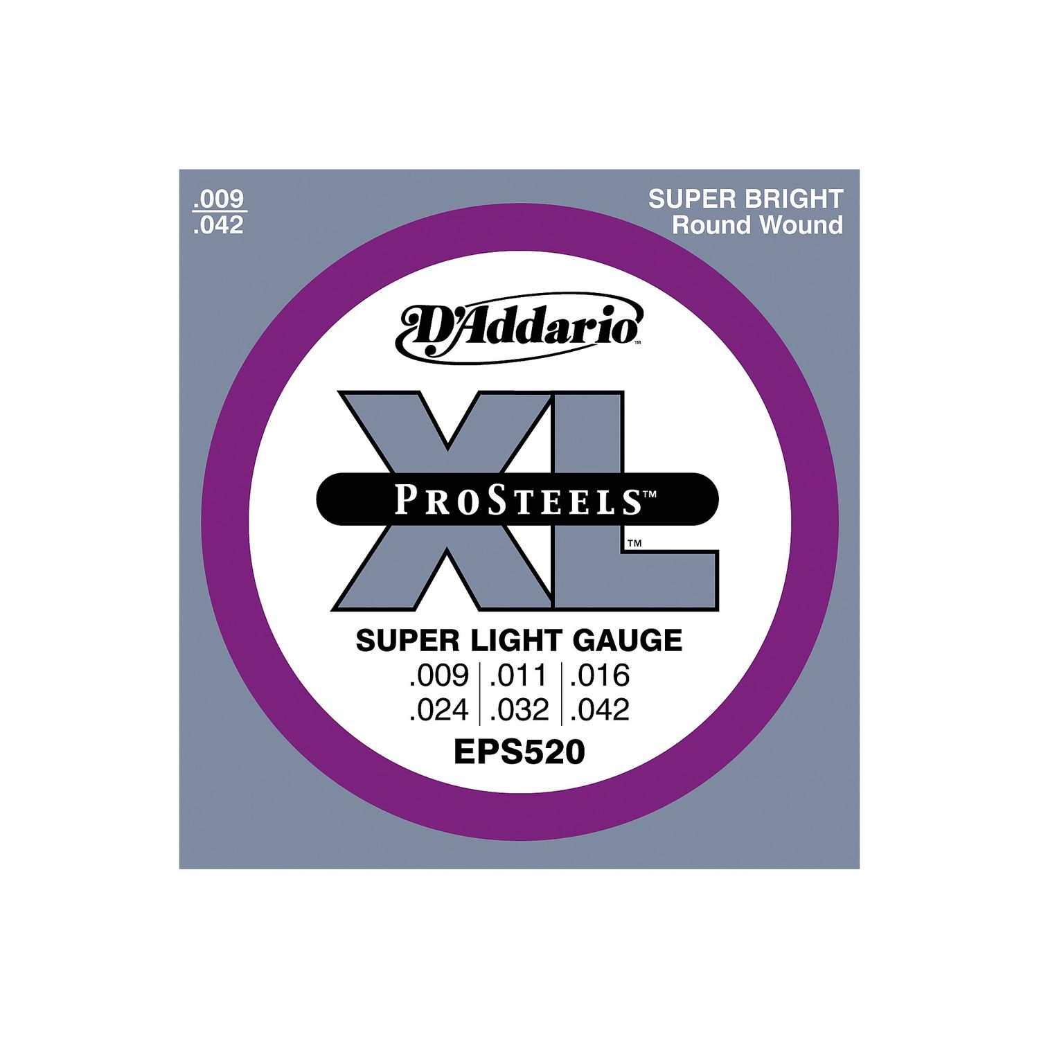 D'Addario EPS520 ProSteels Super Light Electric Guitar Strings