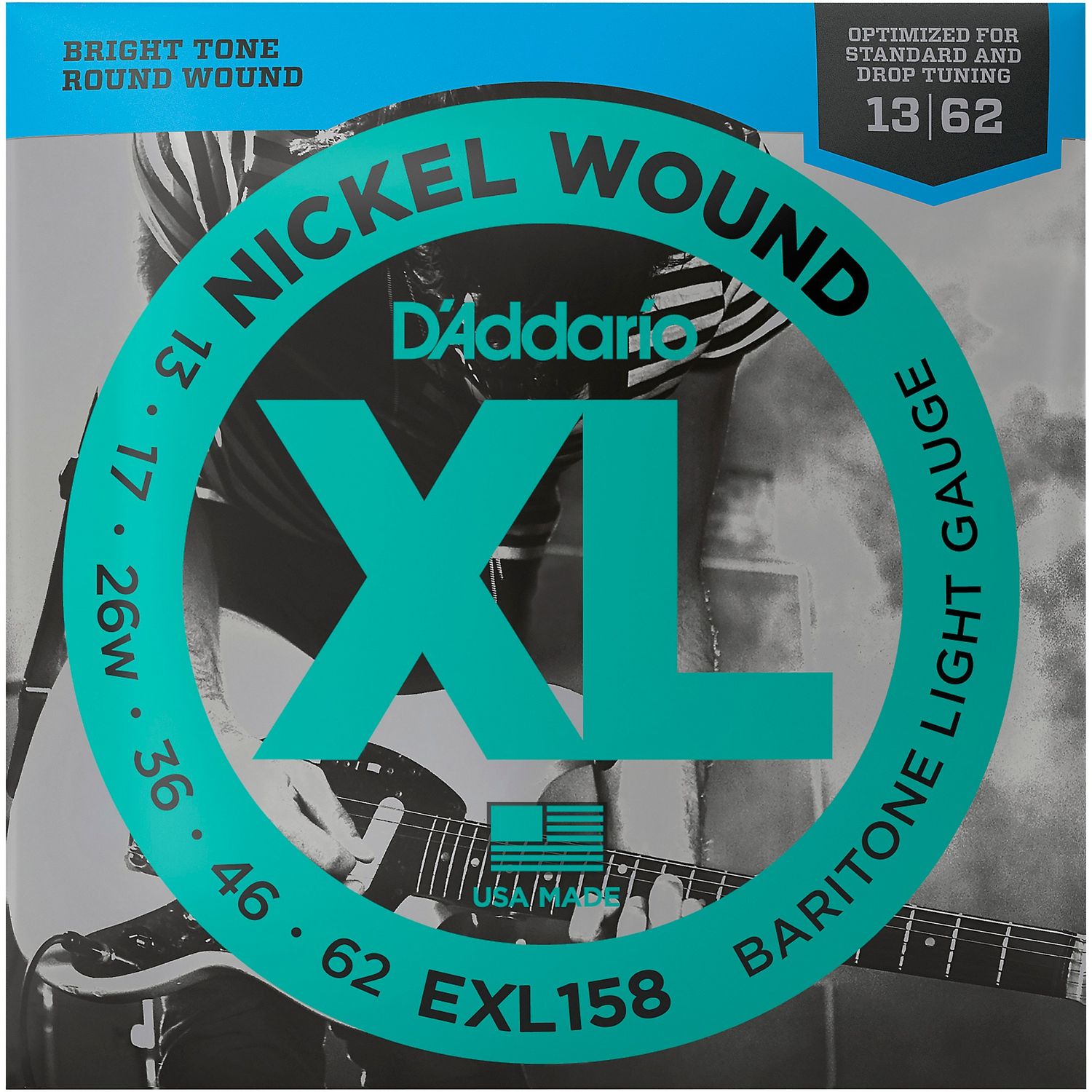 D'Addario EXL158 Light Baritone Electric Guitar Strings