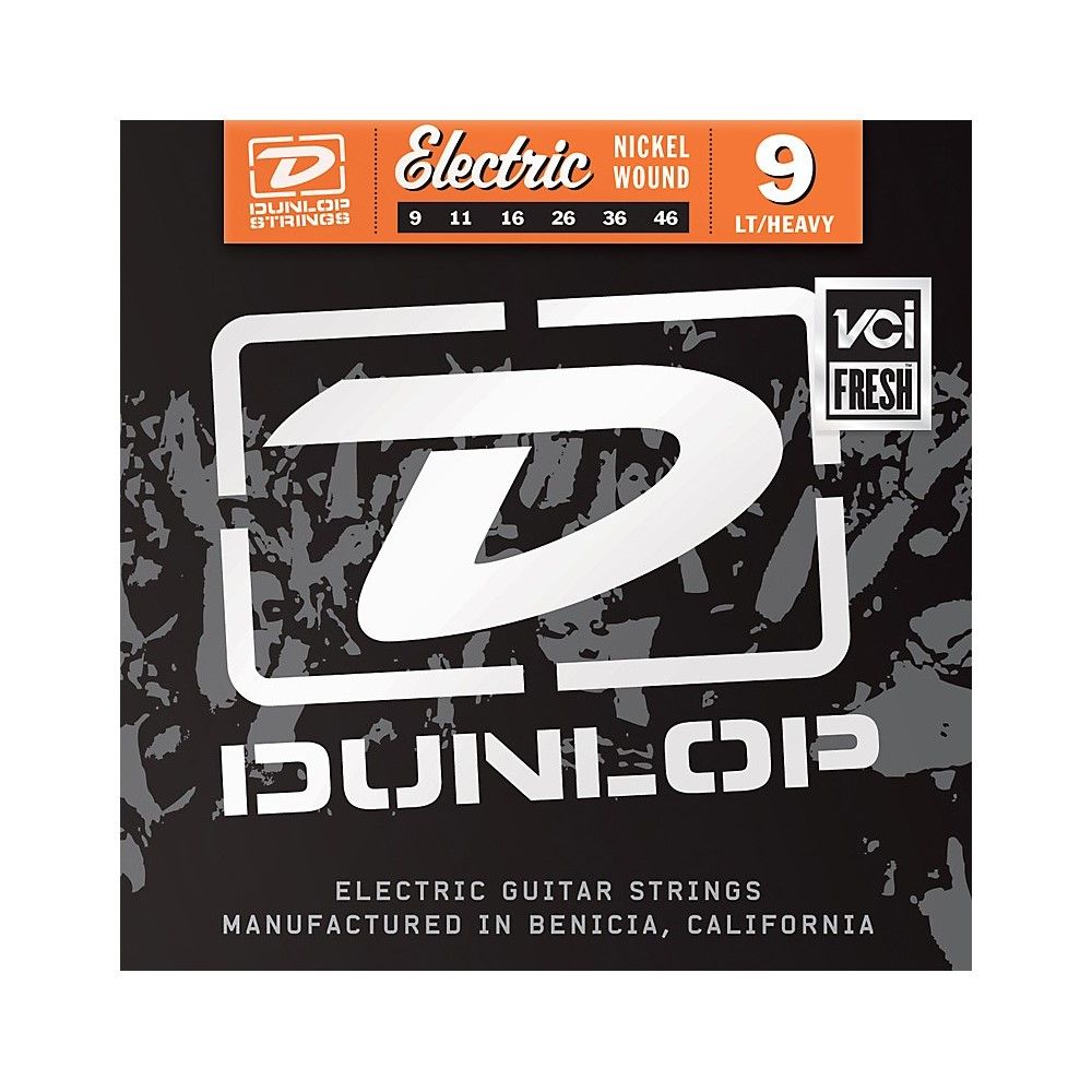 Dunlop Nickel Plated Steel Electric Guitar Strings - Light Top Heavy Bottom 9's