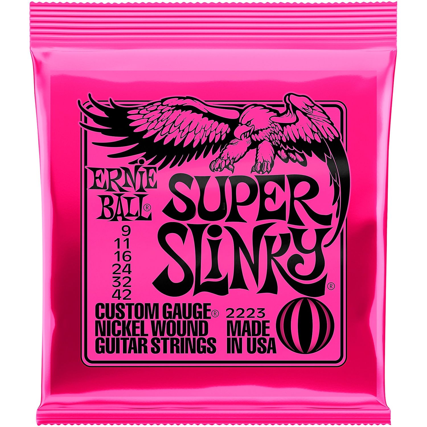 Ernie Ball Super Slinky 2223 (9-42) Nickel Wound Electric Guitar Strings