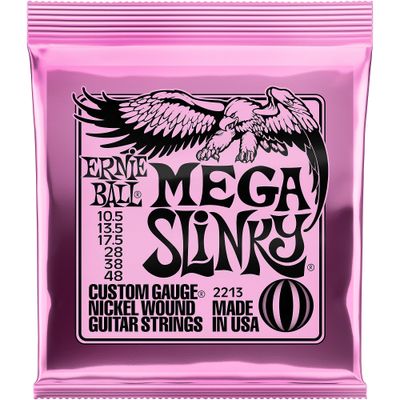 Ernie Ball Mega Slinky Nickel Wound Electric Guitar Strings - Gauge 10.5 - 48