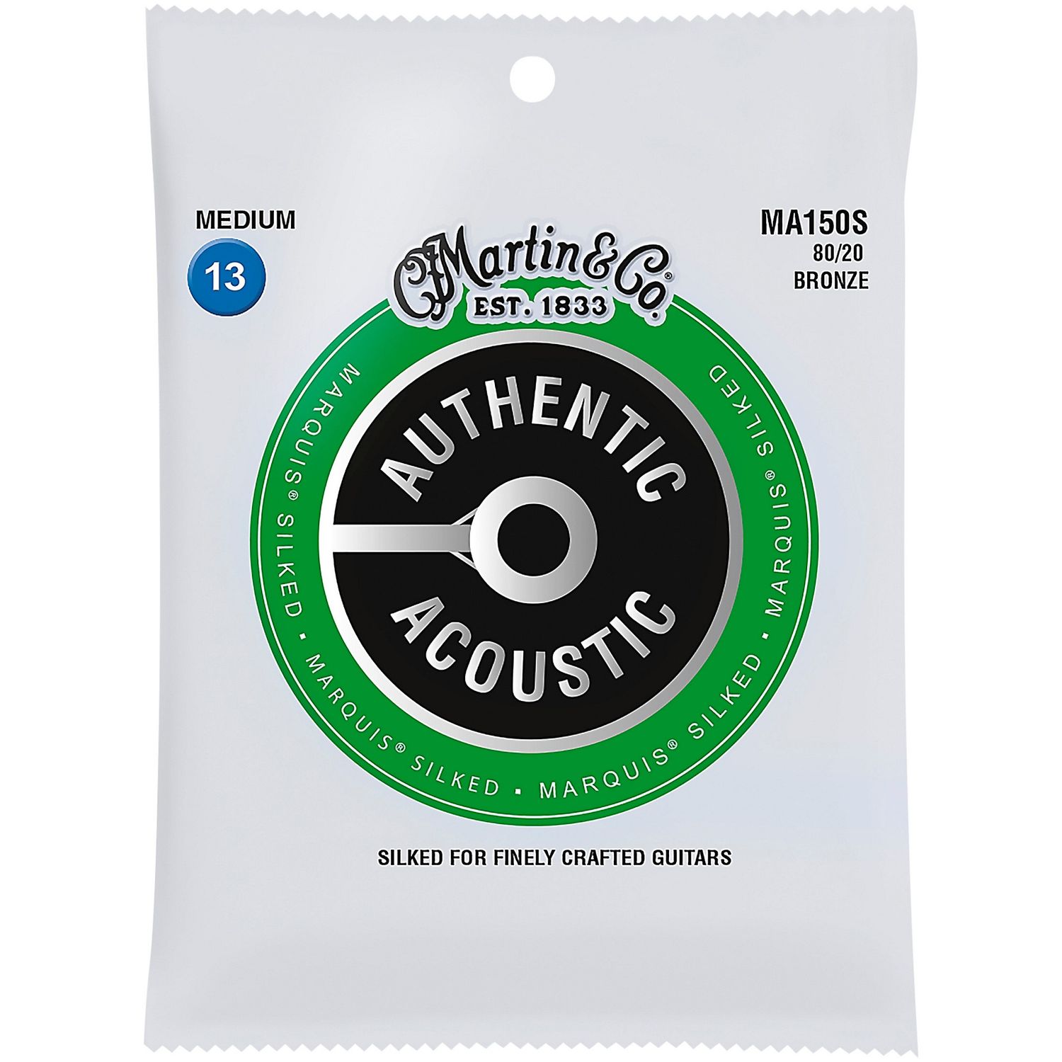 Martin MA150S Marquis 80/20 Bronze Medium Authentic Acoustic Silked Guitar Strings Martin MA150S Marquis 80/20 Bronze Medium Authentic Acoustic Silked Guitar Strings