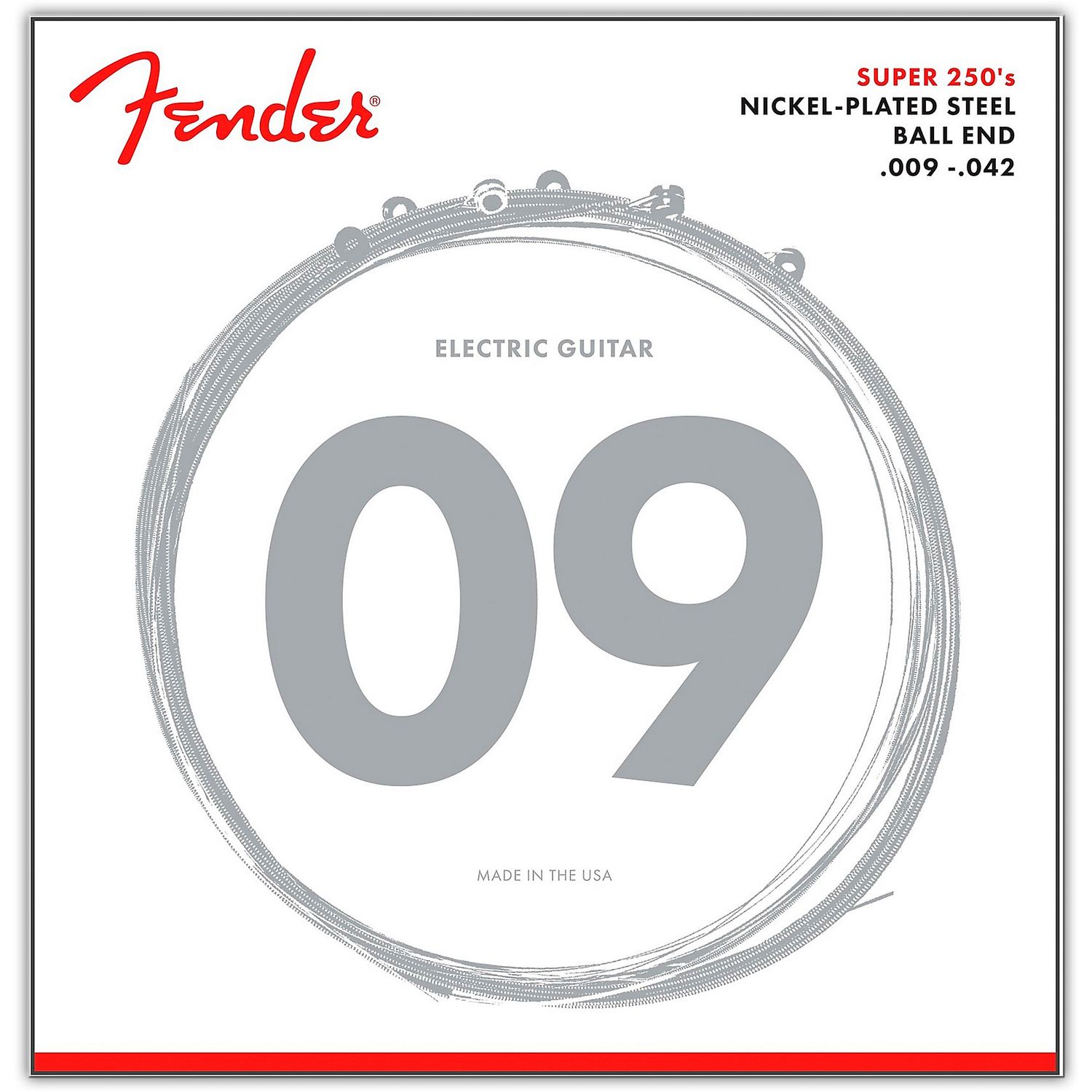 Fender 250L Super 250 Nickel-Plated Steel Electric Guitar Strings - Light