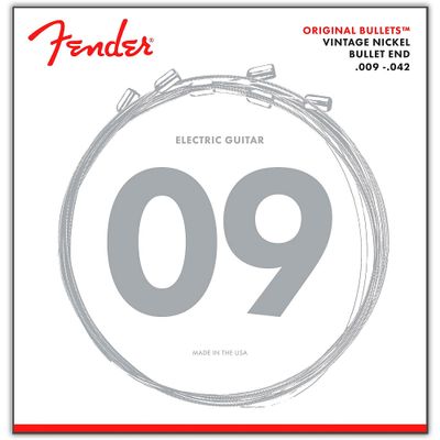 Fender Original Bullets Vintage Nickel Bullet End Electric Guitar Strings - Light