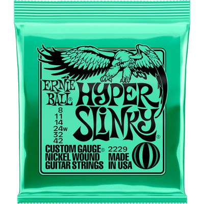 Ernie Ball Hyper Slinky Nickel Wound Electric Guitar Strings 8-42 Ernie Ball Hyper Slinky Nickel Wound Electric Guitar Strings 8-42