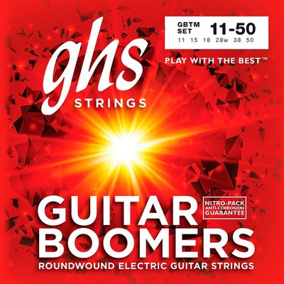GHS Boomer Electric Guitar Strings Medium (11-50) with (28-D) and (38-A)