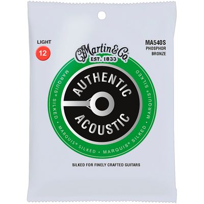 Martin MA540S Marquis Phosphor Bronze Light Authentic Silked Acoustic Guitar Strings