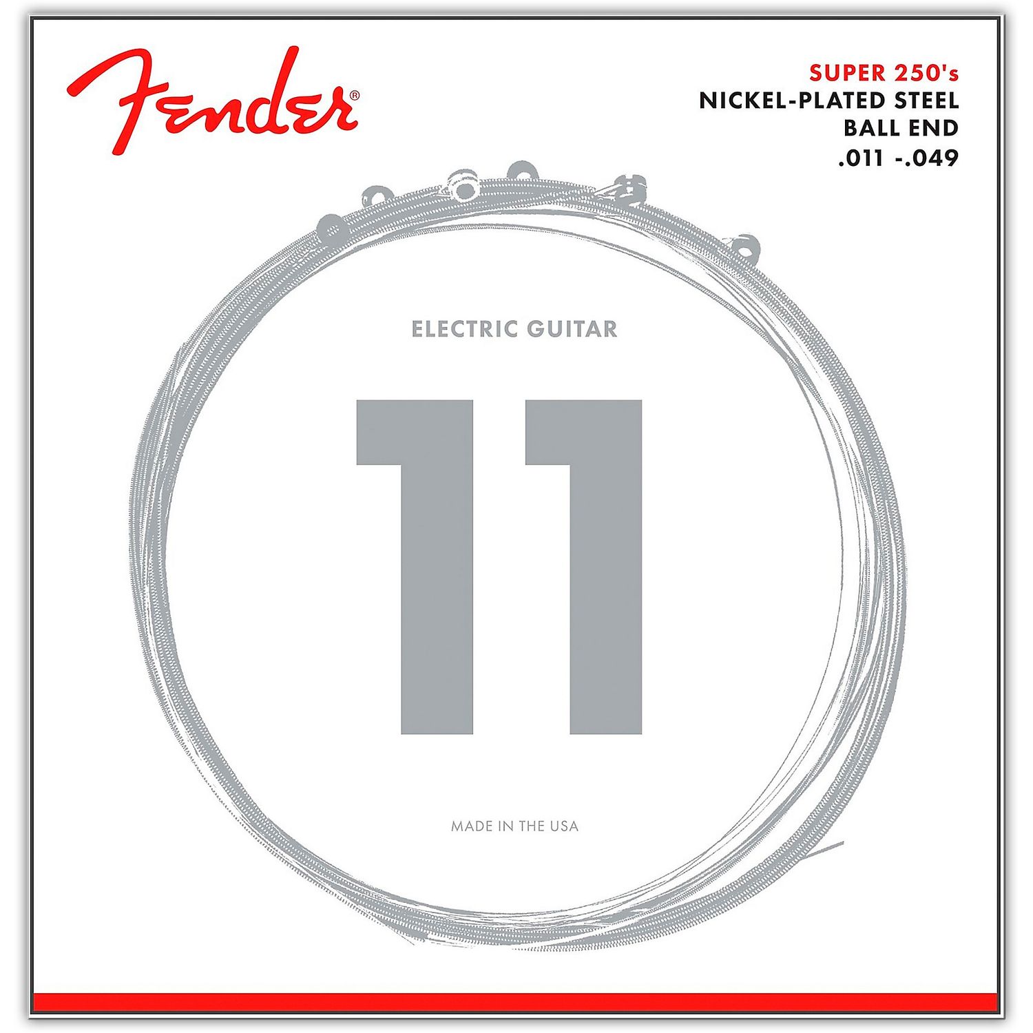 Fender 250M Super 250 Nickel-Plated Steel Electric Guitar Strings - Medium